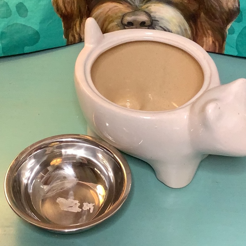 Raised Ceramic Dog Food Bowl - Picture 4 of 8